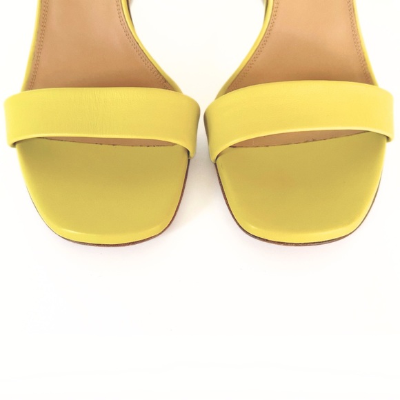 Off-White Virgil Abloh Yellow Jug Wedge Heel Leather Sandals Size EUR 39, US 9 - Picture 9 of 17